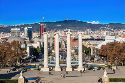 The 4 columns of puig i cadafalch, barcelona