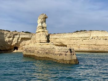 View of historical building against sea