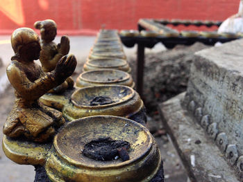 Prayers statue at temple