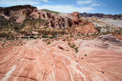 Unique landscape of valley of fire state park in nevada