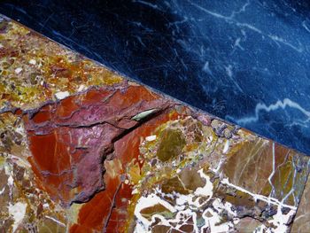 High angle view of rocks in sea