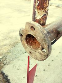 Close-up of rusty chain