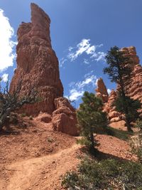 Scenic view of rock formation against sky