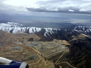 Aerial view of landscape against sky