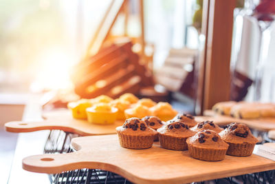 Close-up of cake on table