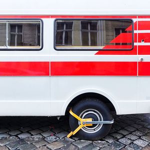 Bus on street in city