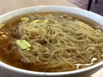 Close-up of soup in bowl