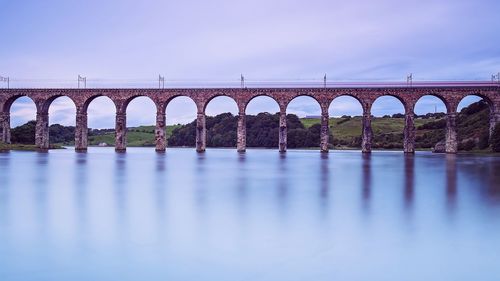 Bridge over river against sky