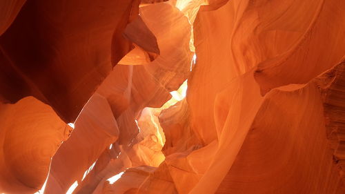 Low angle view of rock formation