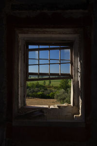 Close-up of abandoned window