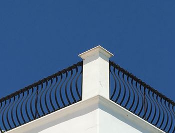 Low angle view of building against blue sky
