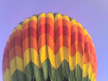 Low angle view of colorful balloons