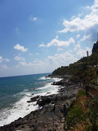 Scenic view of sea against sky