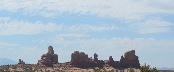 Summer in utah - looking across to the turret arch area from double arch in arches national park