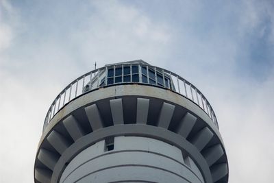 Low angle view of lighthouse against sky