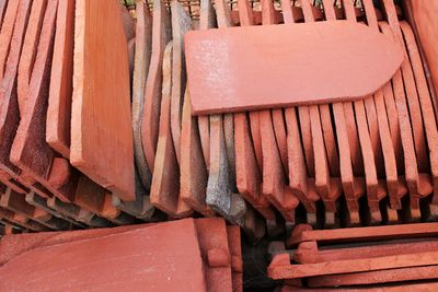 Full frame shot of roof tiles