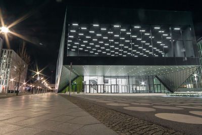 View of illuminated building at night