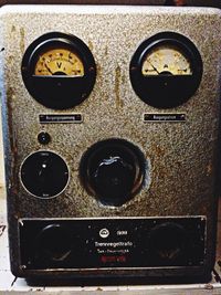 Close-up of vintage camera