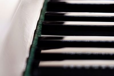 Close-up of piano keys