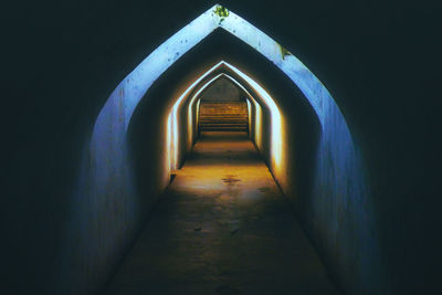 Empty corridor in building