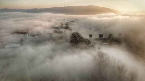 Landscape in fog