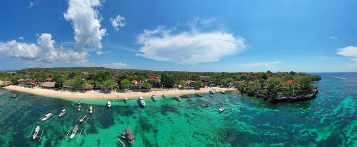 Panoramic shot of sea against sky