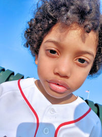 Close-up portrait of cute girl