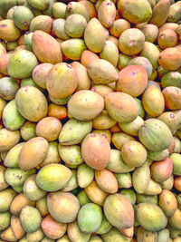 Full frame shot of fruits for sale in market