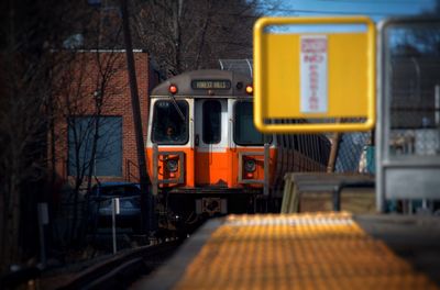 Train on railroad track