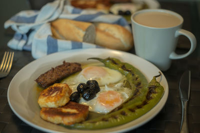 Close-up of food in plate