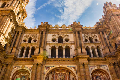 Low angle view of historical building against sky in cordoba, spain