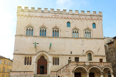 Low angle view of historical building against sky