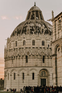 Group of people in front of church