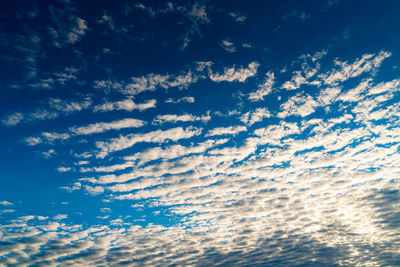 Low angle view of clouds in sky