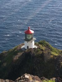 Lighthouse in sea