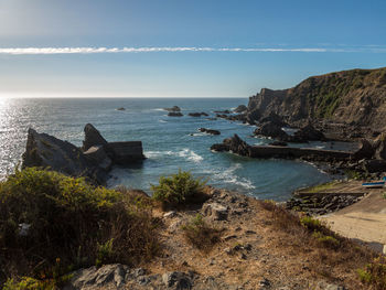 Scenic view of sea against sky