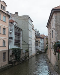 Canal amidst buildings in city