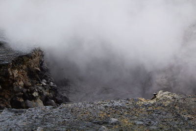 Scenic view of volcanic mountain