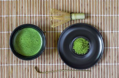 High angle view of drink in bowl