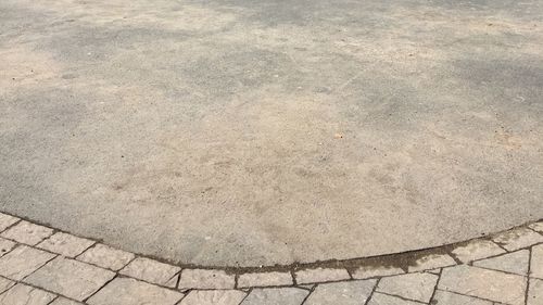 High angle view of footpath