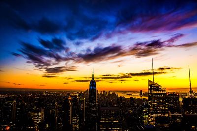 City skyline at night