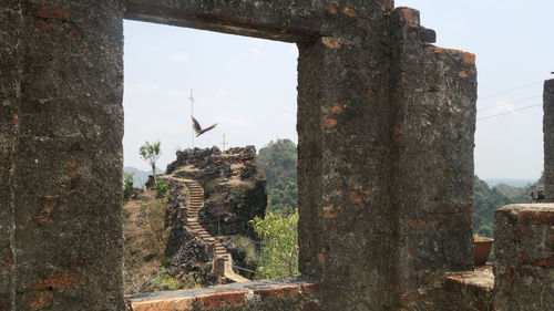 View of old ruins against sky