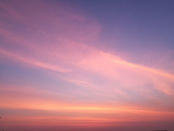 Low angle view of sky during sunset