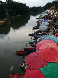 People in boat on lake