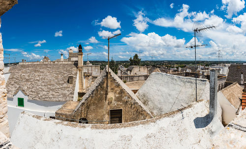 Panorama from the roofs of locorotondo. dreamlike architecture. puglia to love, italy