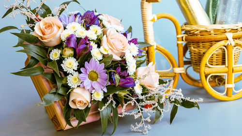 Close-up of flower pot on table