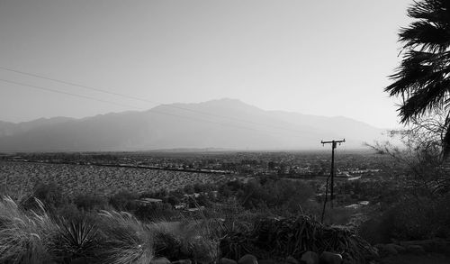 Scenic view of landscape against clear sky