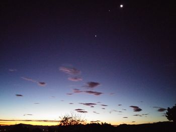 Low angle view of silhouette trees against sky at sunset