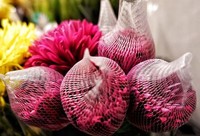 Flowers with protecting mesh for sale