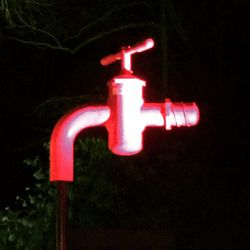 Close-up of illuminated red light